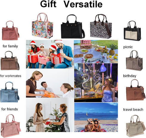 ESVAN Women's Multi-Functional Tote Bag - Stylish Crossbody for Work & Travel
