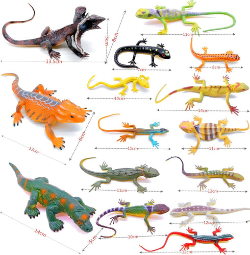 Lizards Toys 15pcs Realistic Lizard Chameleon Reptile Figure Play Set