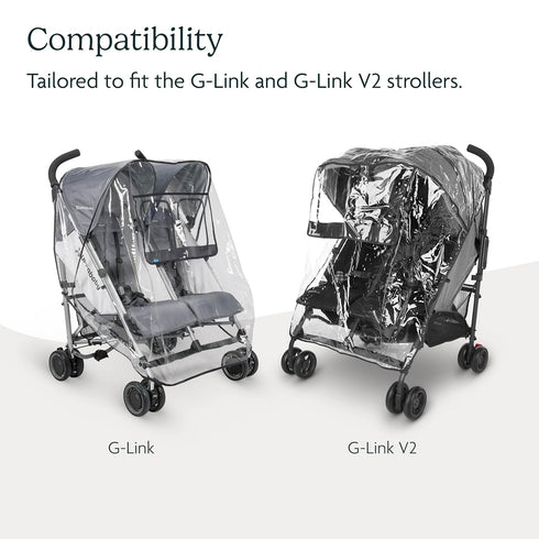UPPAbaby G-Link and G-Link V2 Rain Shield - Waterproof Windproof Coverage, Quick Attachment