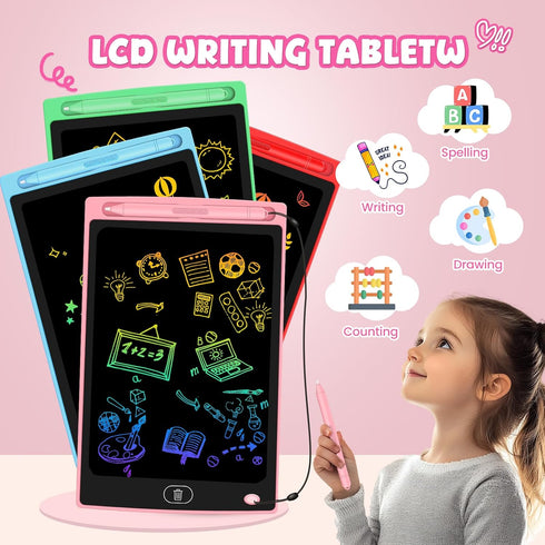 Frelswon 20 Pack 8.5 inch, 3-8, (20 Pack) LCD Writing Tablet for Kids - Erasable and Reusable Toddler Doodle Board