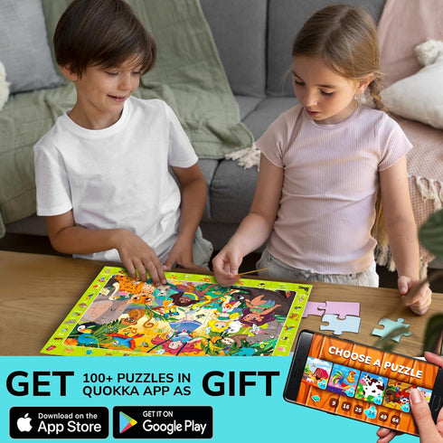 QUOKKA Puzzles for Kids Ages 4-6 - Set of 4x60 Jigsaw Puzzles for Kids 6-10 Years Old, Unicorn Princess Toys