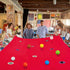 Kathfly Red Hole Tarp Team Building Game 98 x 70 Inch, Fun Learning Game with 8 Pcs Team Building Balls.