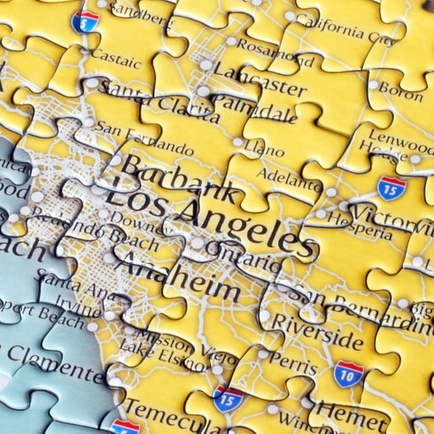 California Map Jigsaw Puzzle - 1000 Piece - Beautifully Illustrated Artwork Made in The USA with Recycled Materials