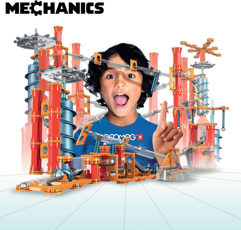 Geomag Magnetic Toys Magnets for Kids, 96 Piece Mechanics Goal Challenge Educational Board Game & Building Set