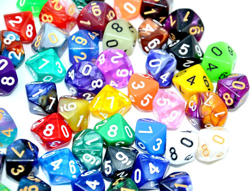 50-Pack D6 D12 D20 6 12 20 (D10, SmartDealsPro Sided Dice Polyhedral Dice with Pouch for DND RPG MTG Table Game Mix