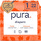 Pura Hypoallergenic Diapers, Size 1 (4-11 lbs), Newborn, Totally Chlorine Free, Wetness