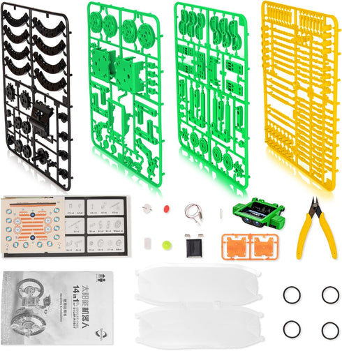14-in-1 Set Solar Robot Kit for Kids, Educational STEM Science Toy, Solar Power Building Kit DIY Assembly Battery