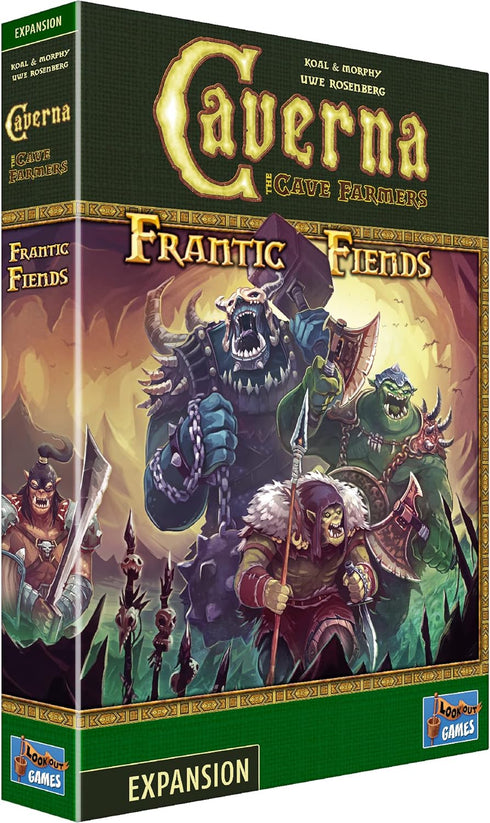 Caverna The Cave Farmers Frantic Fiends Board Game Expansion, Cooperative Farming Strategy Game for Adults