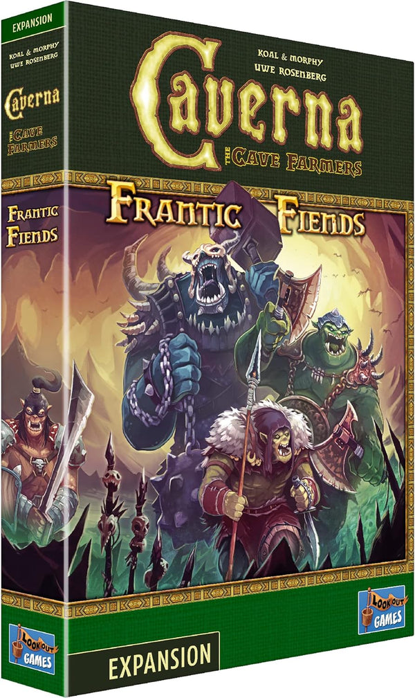 Caverna The Cave Farmers Frantic Fiends Board Game Expansion, Cooperative Farming Strategy Game for Adults