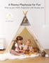 besrey Teepee Tent for Kids with Light & Mat, Toddler Tents Indoor Play Tent Playhouse, Toddler Tipi Cotton, tee Pee