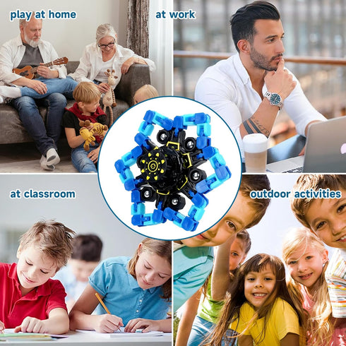 Hdnpea Kids,4PCS Easter Basket Stuffers for Transformable Fidget Spinners for Kids and Adults, Stress Relief Sensory