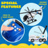 25 1 Set 3 JOYIN in Police Rescue Truck Car Toy with Sounds and Lights, Mini Vehicles in Carrier Truck, Play Police