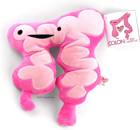 I Heart Guts 11" Colon Plush - You Move Me - Gift for Surgery Recovery, Get Well, Cancer Support, IBS, IBD