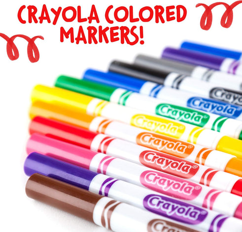 Crayola Broad Line Markers - Red (12ct), Nontoxic Markers for Kids, Bulk School Supplies for Teachers with Reusable Box