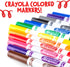 Crayola Broad Line Markers, Blue (12Ct), Markers for Kids, Bulk School Supplies, Nontoxic Refill Box