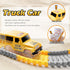 264 PCS Construction Race Tracks for Kids Toys, Glow in The Dark Magic Toy Set with 2 Light Up Cars