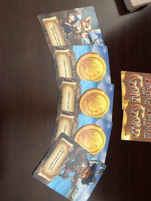 Take The Gold - A Game of Pirate Cats vs. Officer Corgis for 2-6+ Players, Ages 9+