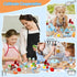 BGdoyz Set, Set Playset, Playset Play Kitchen Accessories, Wooden Play Cooking Pretend Play Kitchen for Kids, Including