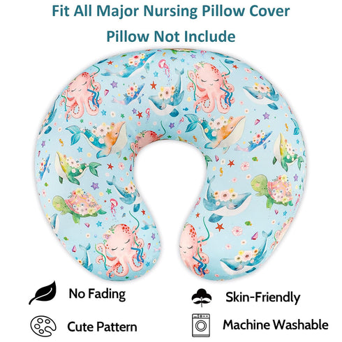 DILIMI Nursing Pillow Cover Stretchy Removable Cover for Breastfeeding Pillows, Ultra Soft Comfortable Slipcover