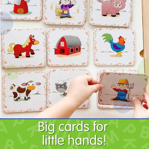 The Learning Journey My First Memory Game - Farm Memory - 20 Card Matching Game - Educational Toddler Gifts for Ages 2+