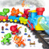 Train Set for Toddlers w/Steam, Music & Lights - Electric Train Toys