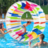 iGeeKid 65 Inch Inflatable Wheel Roller Pool Floats, Colorful Pool Games for Kids Summer Fun