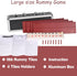 Rummy 4 106 Rummy Set 4 Doublefan Cube Player Edition, Cube Game with with Plastic Racks in Portable Aluminum Case