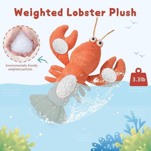 23" 3.3 Niuniu Daddy | Pound Lobster Weighted Stuffed Animals for Kids Adults, Large Lobster Weighted Plush Toys Animal