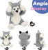Hopearl Peek A Boo Husky Interactive Plush Dog Toy, Musical Singing Talking Stuffed Animal, Gray, 11.5''.