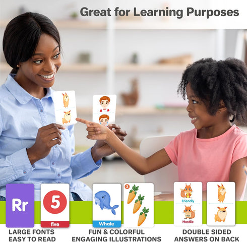 Quokka ABC Learning Flash Cards for Toddlers 2-4 Years Old - 60 Flashcards Educational Game