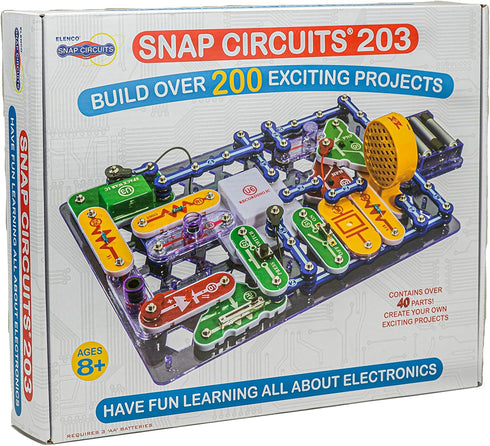 Snap Circuits 203 Electronics Exploration Kit | Over 200 STEM Projects | 42 Snap Modules | Full Color Manual