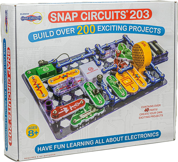 Snap Circuits 203 Electronics Exploration Kit | Over 200 STEM Projects | 42 Snap Modules | Full Color Manual