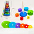 Rainbow Spinning Wheel Toy, Kids Stackable Spinning Toy for Babies and Toddlers, Interactive Learning Toys