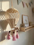 Generic Handmade Rattan Hot Air Balloon Wall Decor Boho Nursery and Kids Room Hanging (Small)