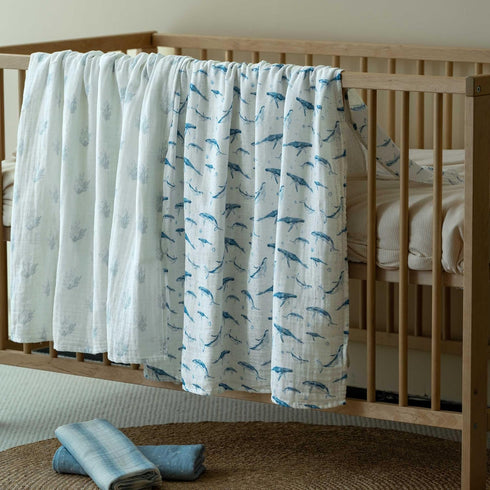 4 Pack 31.5 43.3 Muslin Swaddle Blankets for Newborn, Cotton Baby Blankets for Boys, Large x Breathable Soft Receiving