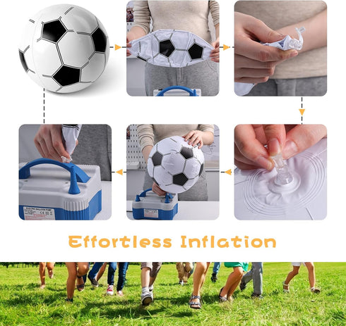 LovesTown 3PCS Inflatable Soccer Balls, 12inch Beach Balls for Kids Summer Swimming Pool Game