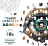 11.4 11.4in 190pcs Wooden Puzzles for Adults - Mechanical Eyes Wooden Jigsaw Puzzle, Unique Animal Shaped Wood Puzzles