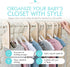 Closet 24 1in (Set 7) Baby Clothes Organizer Baby Clothes Dividers for Wood Size Dividers for Newborn to Months