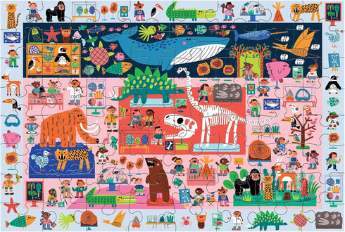 Mudpuppy Natural History Museum 64 Piece Search & Find Puzzle – Present Day & Prehistoric Animals, Ages 4+
