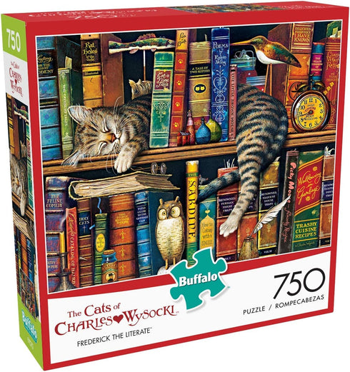 Buffalo Games - 750 Piece Jigsaw Puzzle - Charles Wysocki - Frederick the Literate, Multicolor, 24"L x 18"W