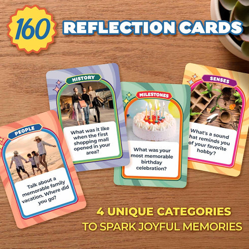 160 ThinkPsych Golden Memories - Conversation & Memory Game for Seniors | Topics | Reminiscence Therapy | Dementia