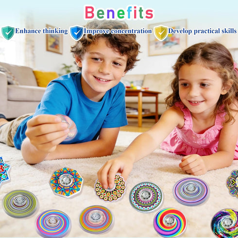 nobleboy 50 Pack Funny Fidget Spinner Toys Bulk Mini,Birthday Gifts Party Favors Supplies Goodie Bags Stuffers for Kids