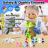 FUNZBO Paint Your Own Dinosaur Lamp, Arts and Crafts for Kids Ages 4-8, Painting Kits for Dinosaur Birthday Decorations