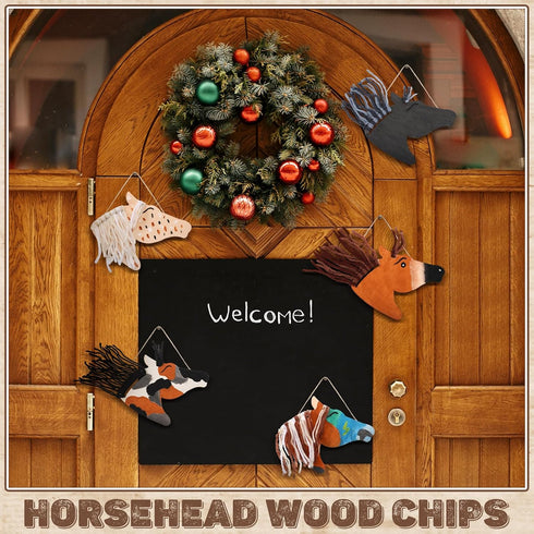 24 Geelin Pcs Wooden Horse Craft Western Ornament Unfinished Wooden Cutouts Horse Painting Kit Unicorn Ornament DIY