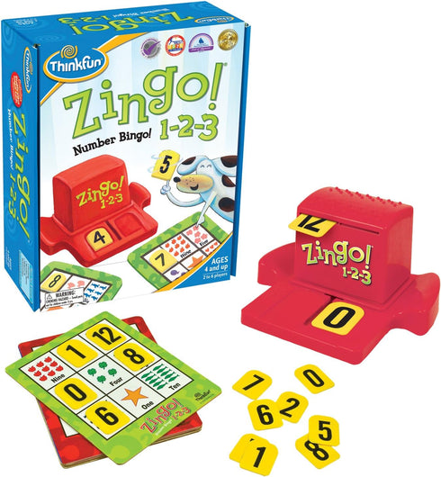 ThinkFun Zingo 1-2-3 Number Bingo Game - Perfect for Kids Aged 4 and Up, Award-Winning Toy of the Year Nominee