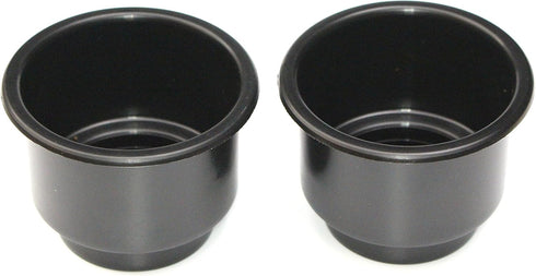 3 5/8 Black Jumbo Cup Boat RV Car Truck Poker Pool Table Inserts - Large Size, 2 Pack