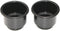 3 5/8 Black Jumbo Cup Boat RV Car Truck Poker Pool Table Inserts - Large Size, 2 Pack