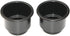 3 5/8 Black Jumbo Cup Boat RV Car Truck Poker Pool Table Inserts - Large Size, 2 Pack