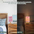 Vdsrup Table Lamp Pink White Camo Nightstand lamp Fabric Lamps with Wood Base Fabric Shade Bedside Desk Lamps
