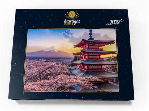 MyPuzzle Beautiful View of Mount Fuji and Chureito Pagoda at Sunset - Premium 1000 Piece Puzzle